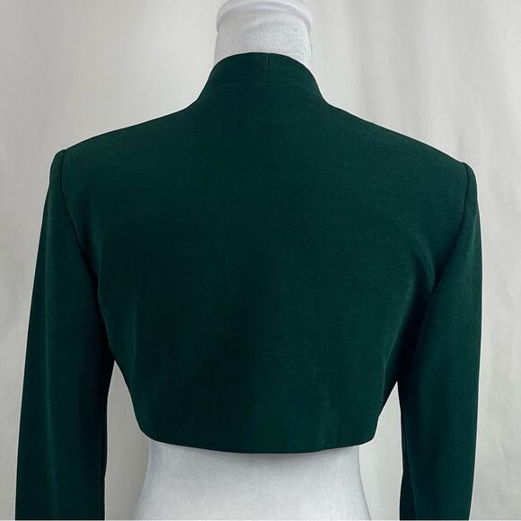 Betsy & Adam Green Rhinestone Party Evening Chic Bolero Shrug Jacket NWT Size 6 - Picture 5 of 9